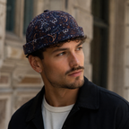 Floral Cashew Docker Cap – Adjustable Cotton Hat With Paisley Print Design