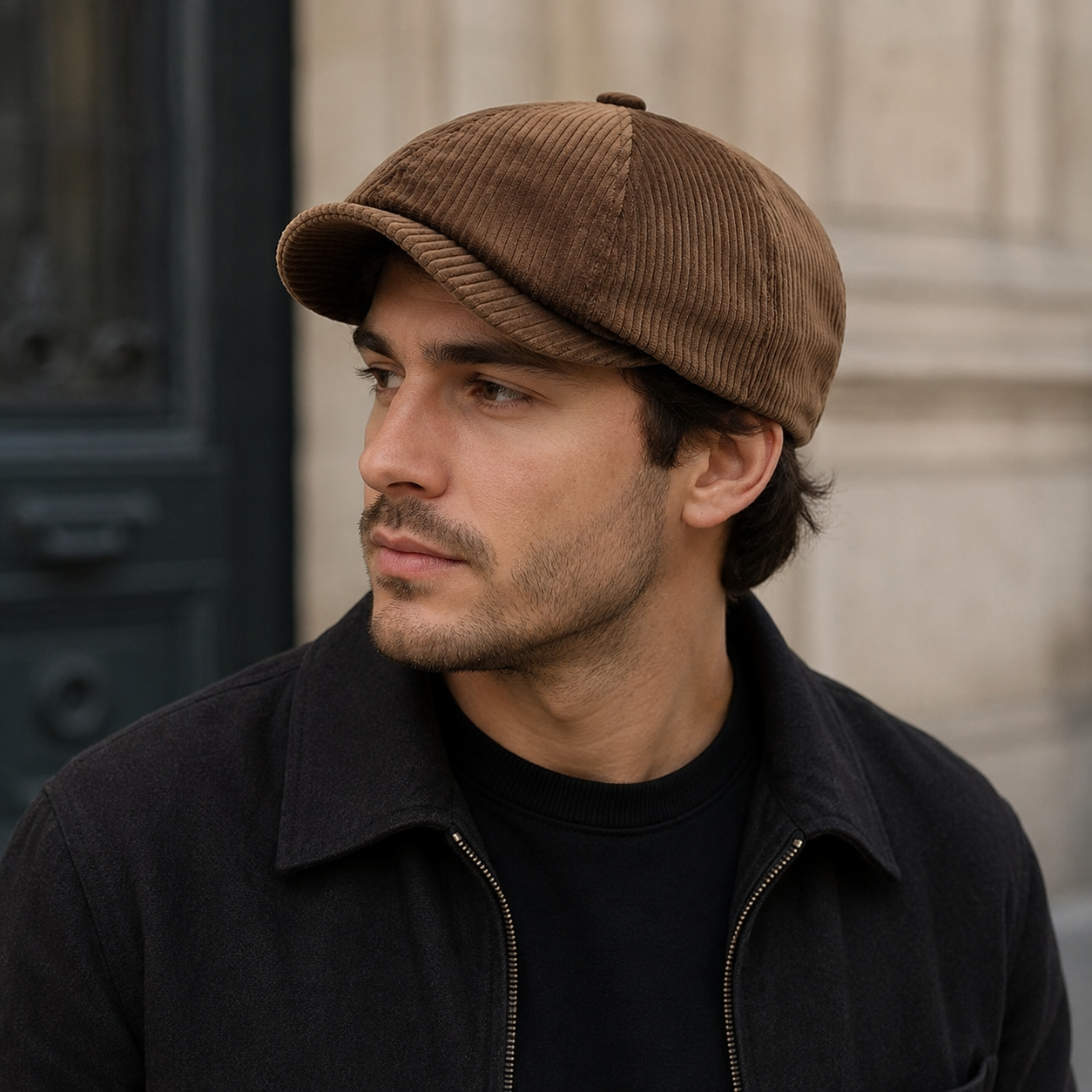 Men's Newsboy Cap – Classic Corduroy Flat Cap | Vintage Gatsby Hat for Fall Style