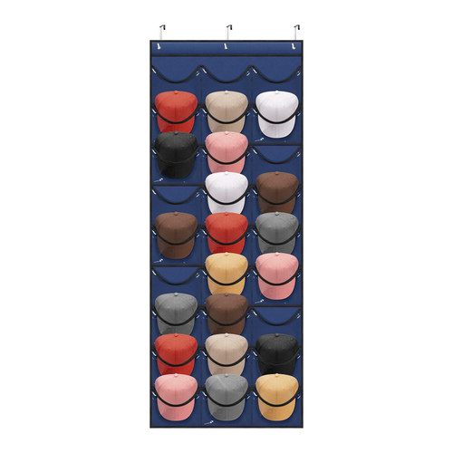24 pocket hanging baseball cap organizer for door