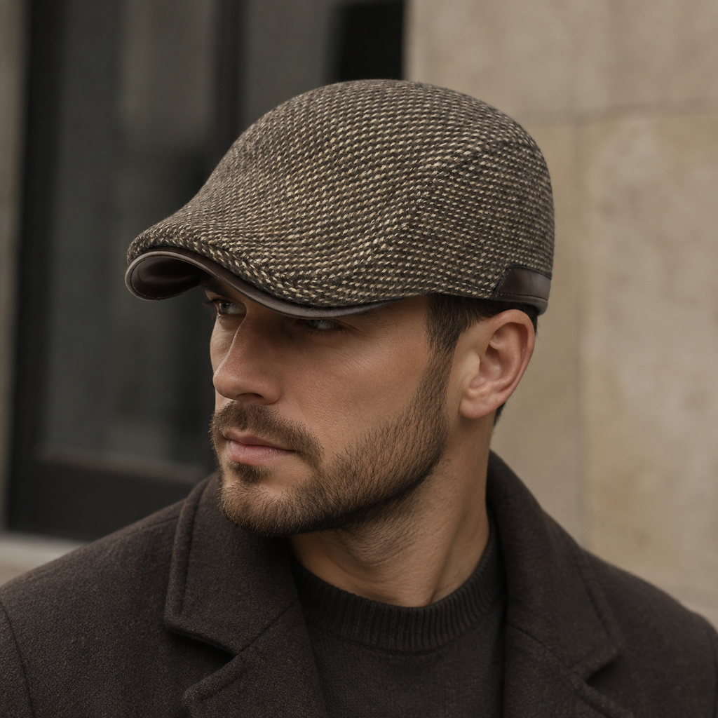 Duckbill Flat Cap – Adjustable Windproof Winter Hat With Folding Earflaps