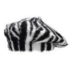 Zebra Print Beret Hat for Women