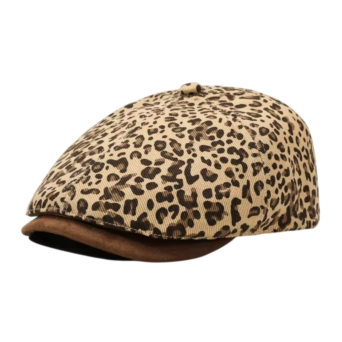 Women's Leopard Print Newsboy Cap