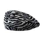 Zebra Print Knit Beret Hat for Men and Women