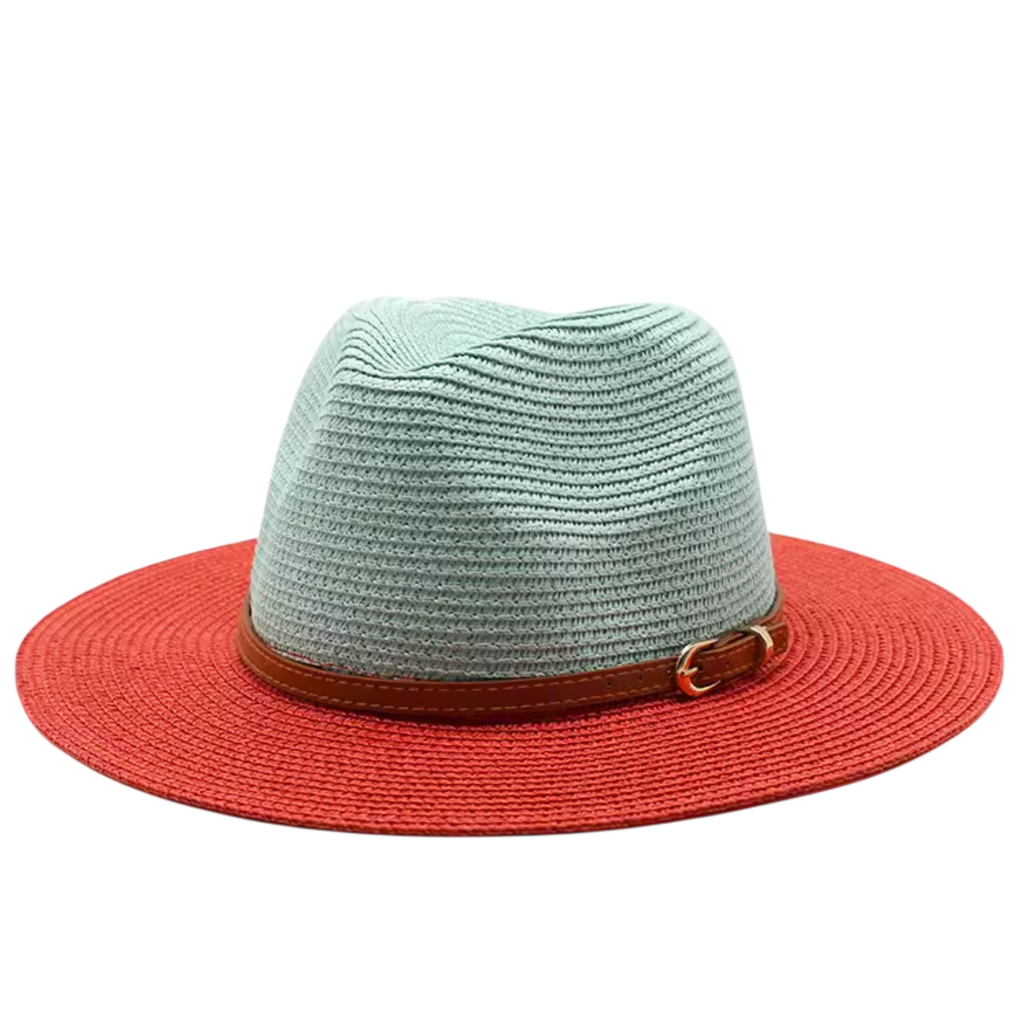 Two Tone Gradient Straw Sun Hat for Men and Women