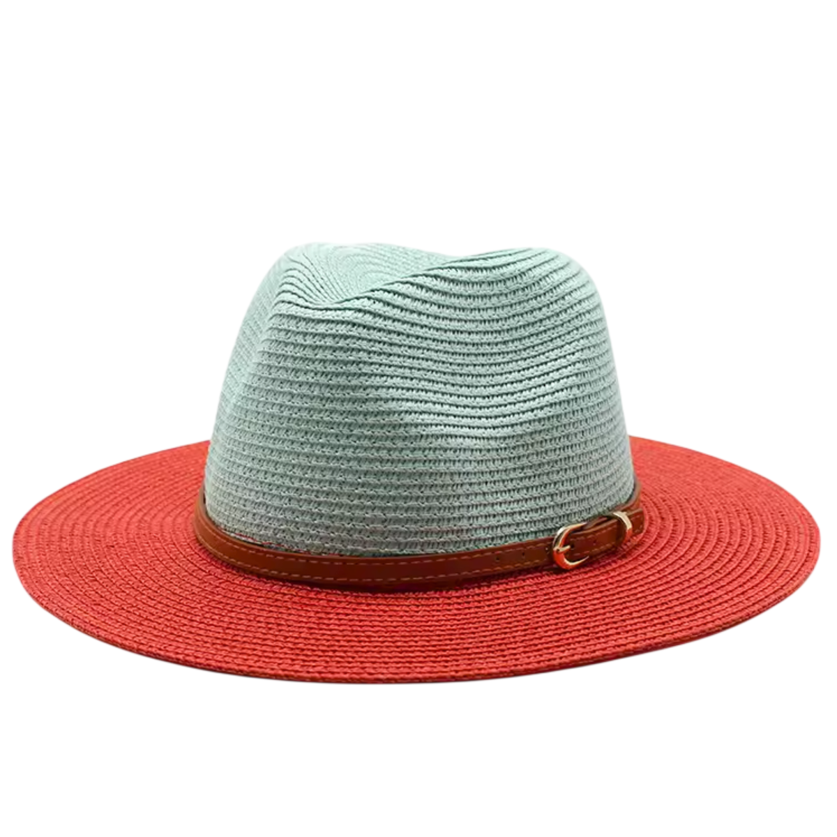 Two Tone Gradient Straw Sun Hat for Men and Women