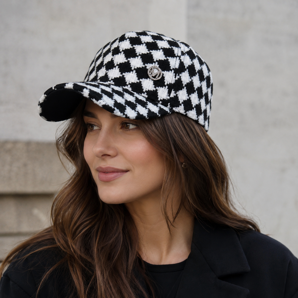 Baseball Cap Adjustable Cotton Hat – Rhombus Pattern Streetwear Style