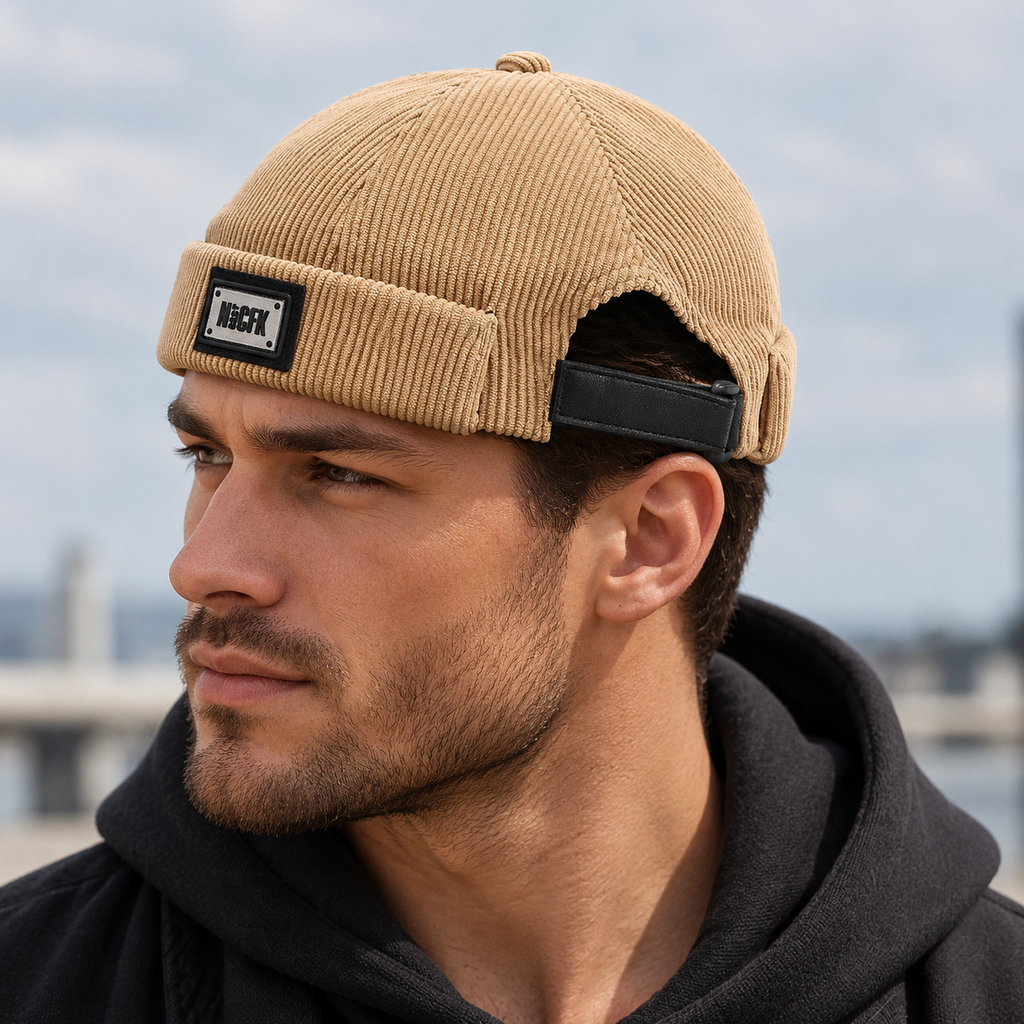 Corduroy Docker Cap – Adjustable Cotton Summer Hat With Soft Fabric