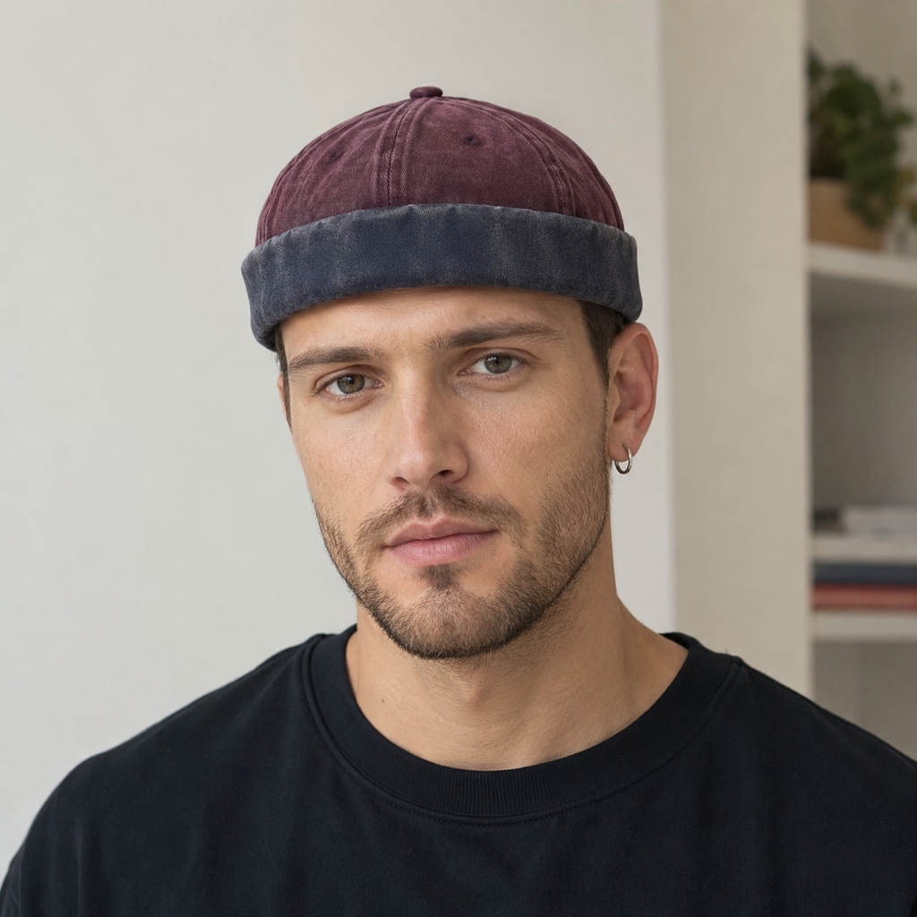 Brimless Docker Cap – Adjustable Cotton Summer Hat | Lightweight Unisex Style