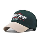 Embroidered Contrast Baseball Cap – Adjustable Cotton Hat