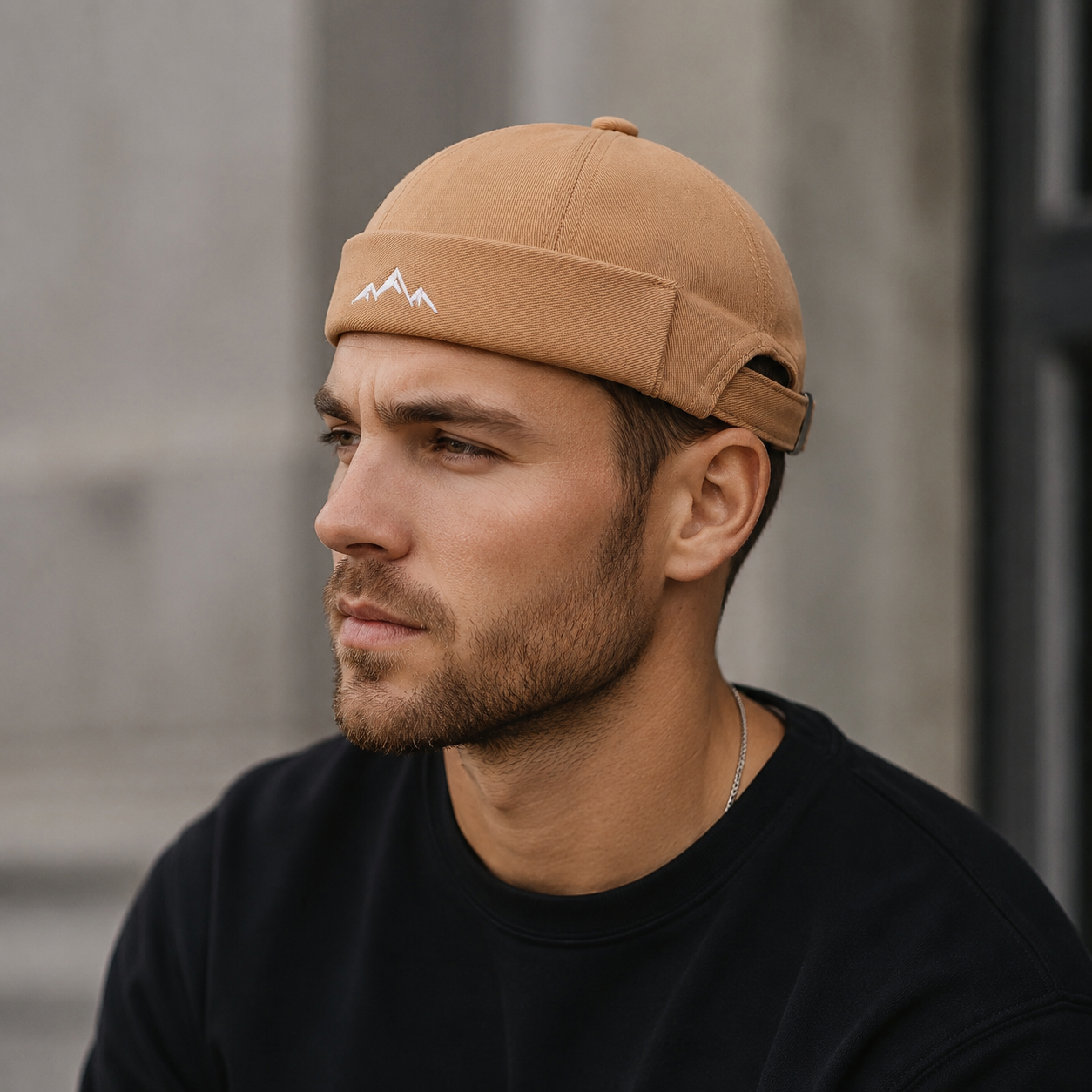 Cotton Docker Cap – Adjustable Embroidered Classic Silhouette Hat for Men & Women