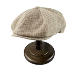 Unisex Linen Octagonal Beret Cap Breathable Casual Painter Hat
