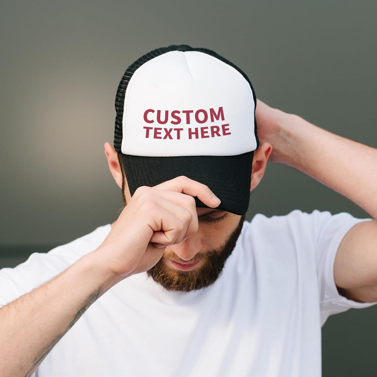 Custom logo baseball cap – trucker style, unisex, print or embroidery