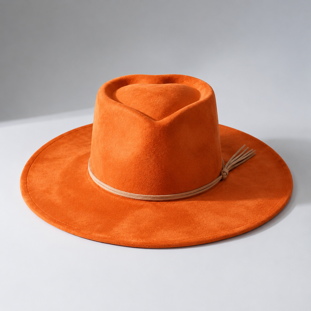 Baumwoll-Fedora-Hut – Atmungsaktiver Klassiker mit Silberring | Größen 56–61
