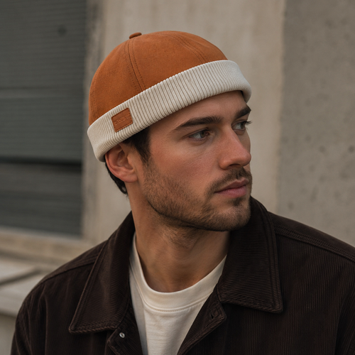Brimless Docker Cap – Adjustable Cotton Acrylic Blend Lightweight Summer Hat