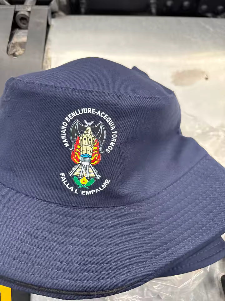 Customized Logo Bucket Hat – Unisex Cotton Sun Hat, Print Your Logo — side view