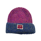 ABCDEF Winter Bicolor Wool Knitted Beanie