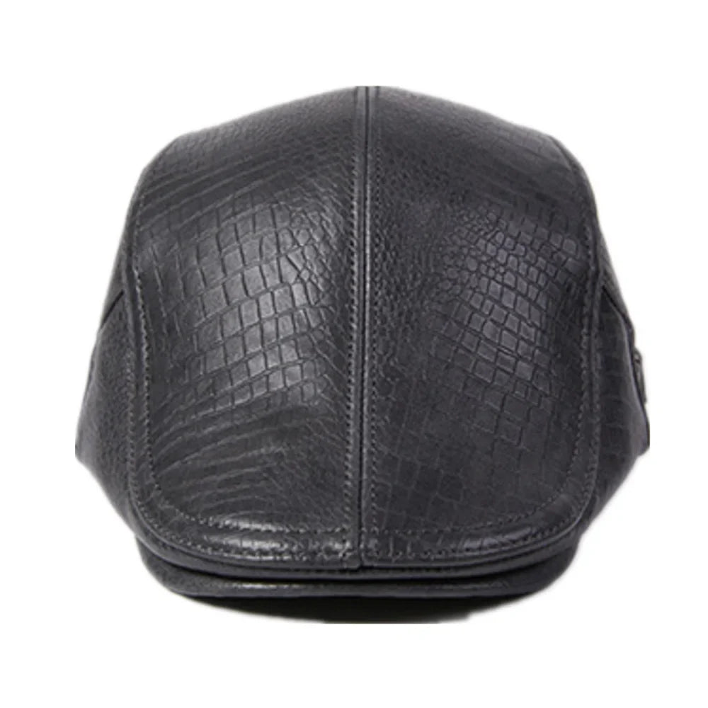 Aberdeen Genuine Leather Duckbill Flat Cap