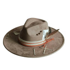Ace of Spades Bohemian Handmade Suede Fedora Hat