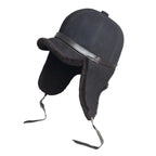Alaska Winter Genuine Leather Trapper Bomber Hat