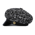 Albany Woman Genuine Leather Newsboy Cap