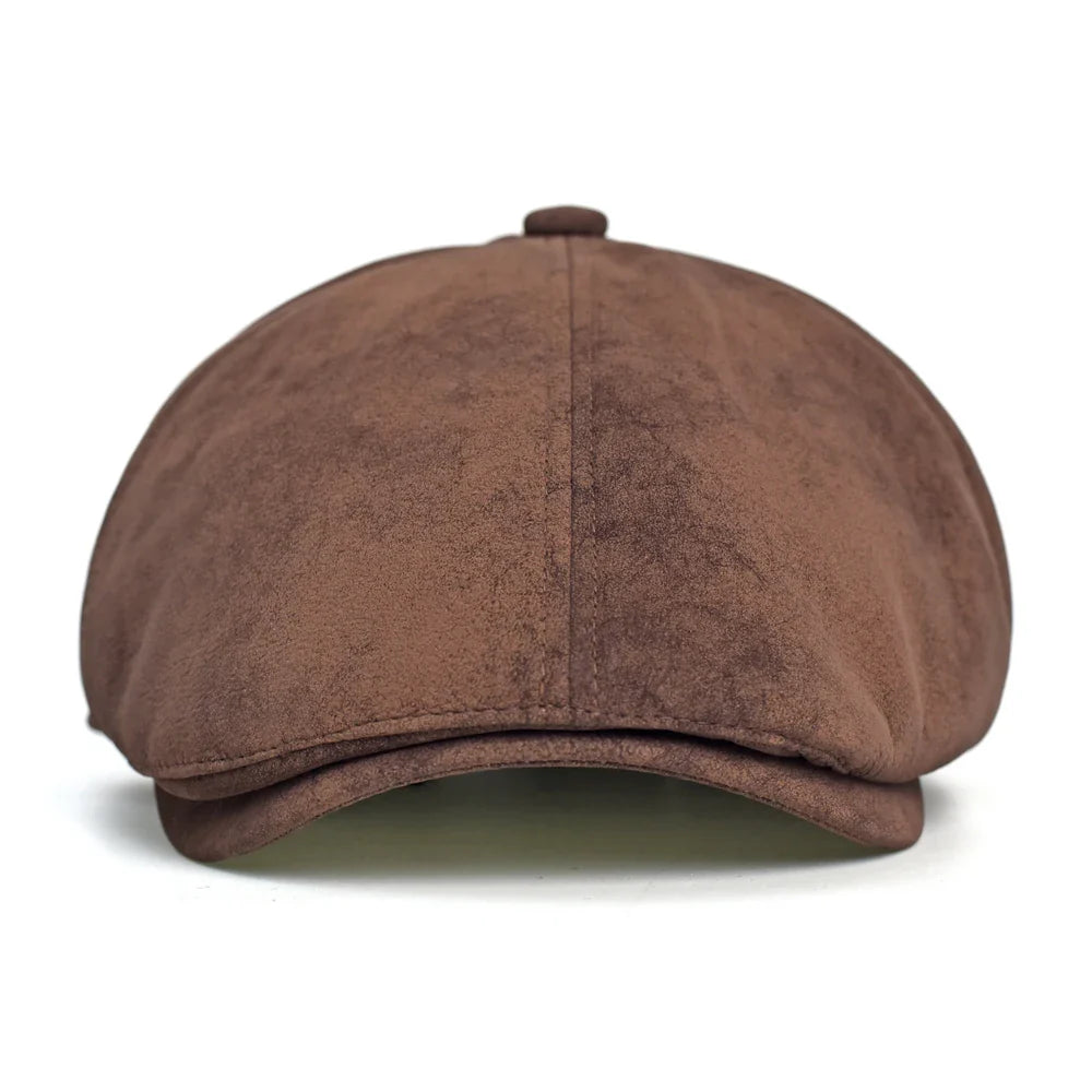 Allerton Vintage Leather Flat Cap