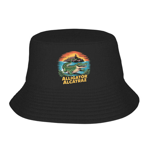 Yellow and black Black Bucket Hat Adjustable Wide Brim Acrylic Summer Hat With