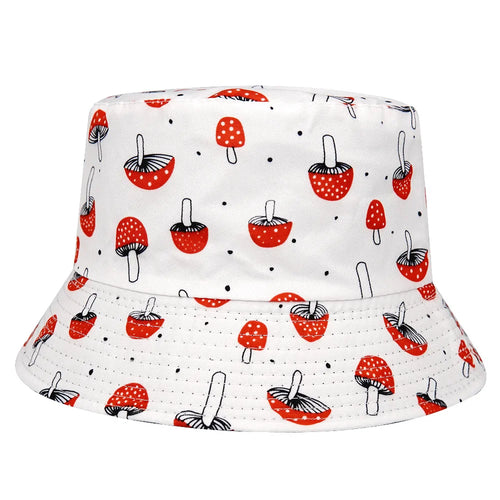 White and red Amanita Bucket Hat