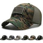 American Flag Camouflage Trucker Cap