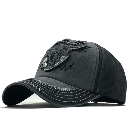 Gray American Buffalo Cap