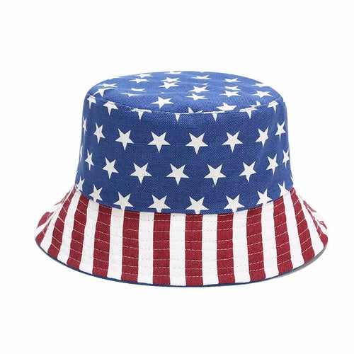 American Flag Bucket Hat - Reversible Acrylic Patriotic Summer