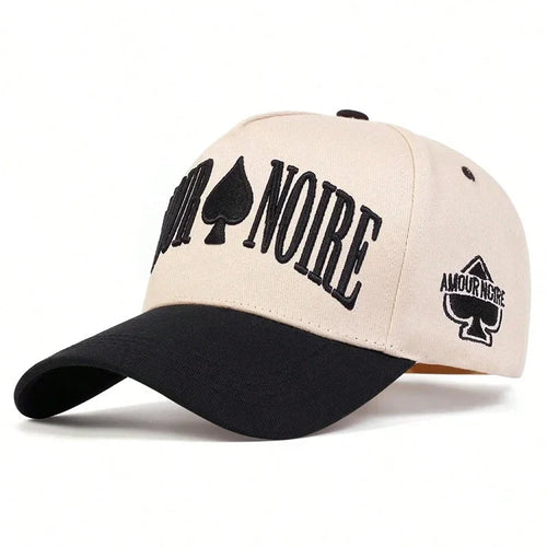 Beige and black Baseball Cap