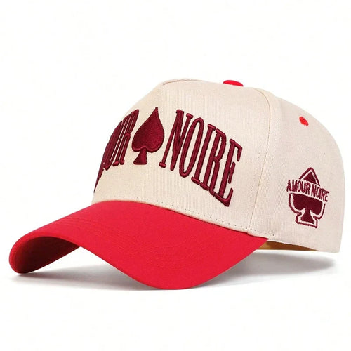 Beige and red Baseball Cap