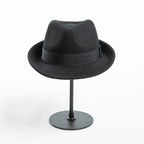 Amstrong Small Brim Black Wool Trilby Hat