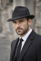 Amstrong Small Brim Black Wool Trilby Hat