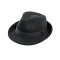 Amstrong Small Brim Black Wool Trilby Hat