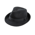 Amstrong Small Brim Black Wool Trilby Hat
