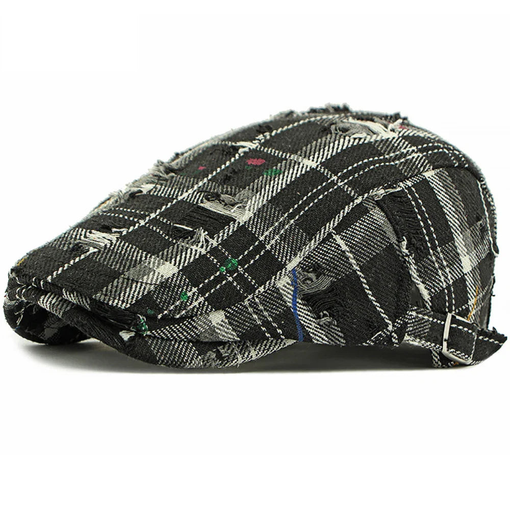 Anderson Knitted Plaid Flat Cap