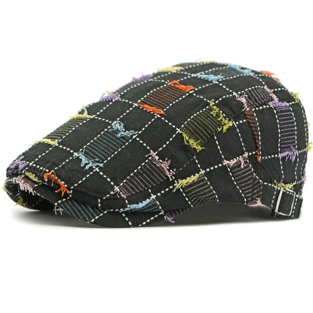 Anderson Knitted Plaid Flat Cap