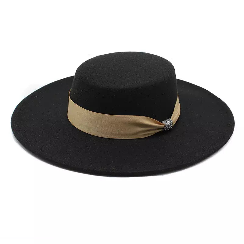 Black Vintage Boater Hat – classic vintage straw hat
