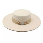 Vintage Boater Hat side view – classic vintage straw hat