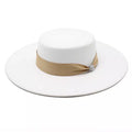 White Vintage Boater Hat – classic vintage straw hat