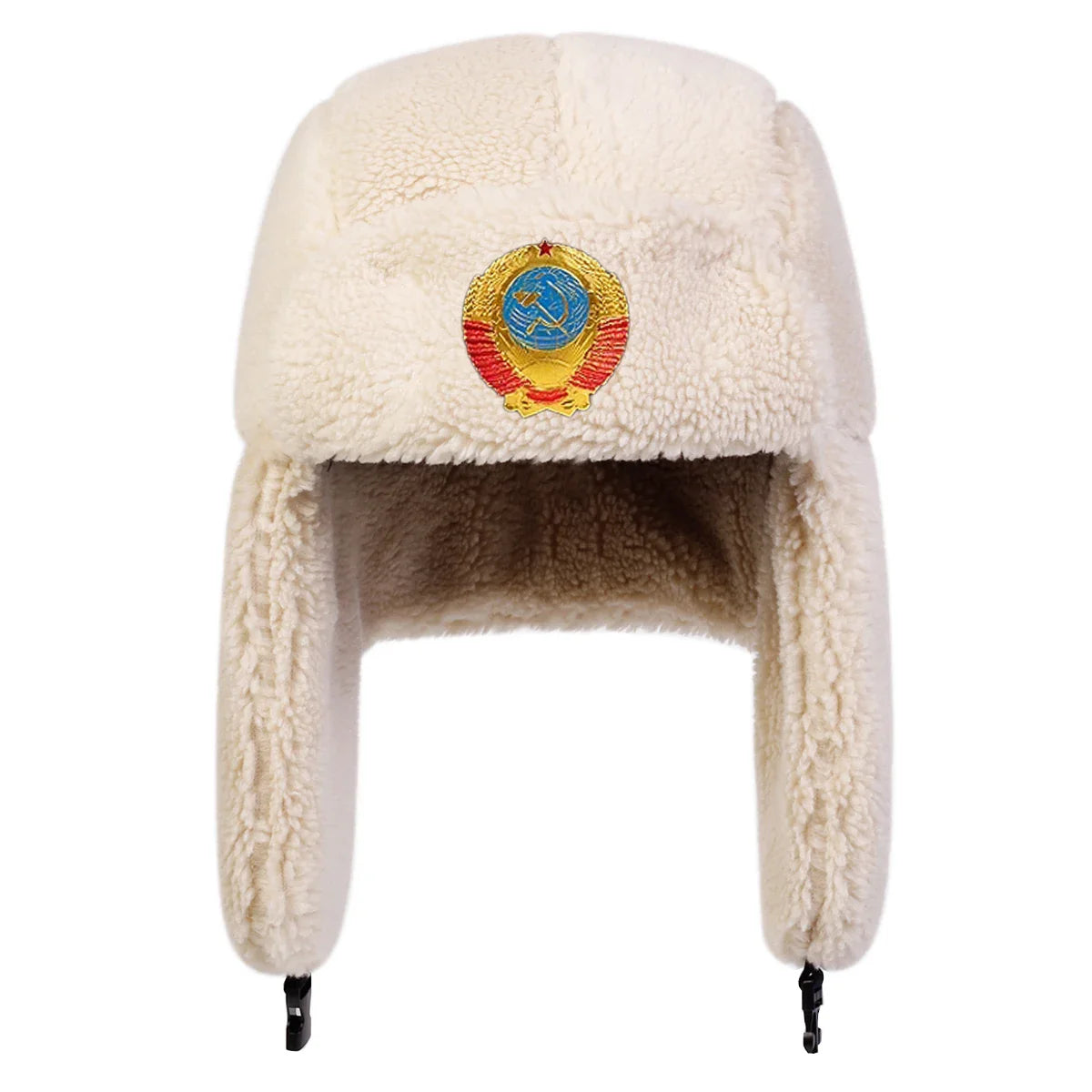 Arrow Badge Lamb Fleece Winter Bomber Hat