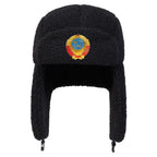 Arrow Badge Lamb Fleece Winter Bomber Hat