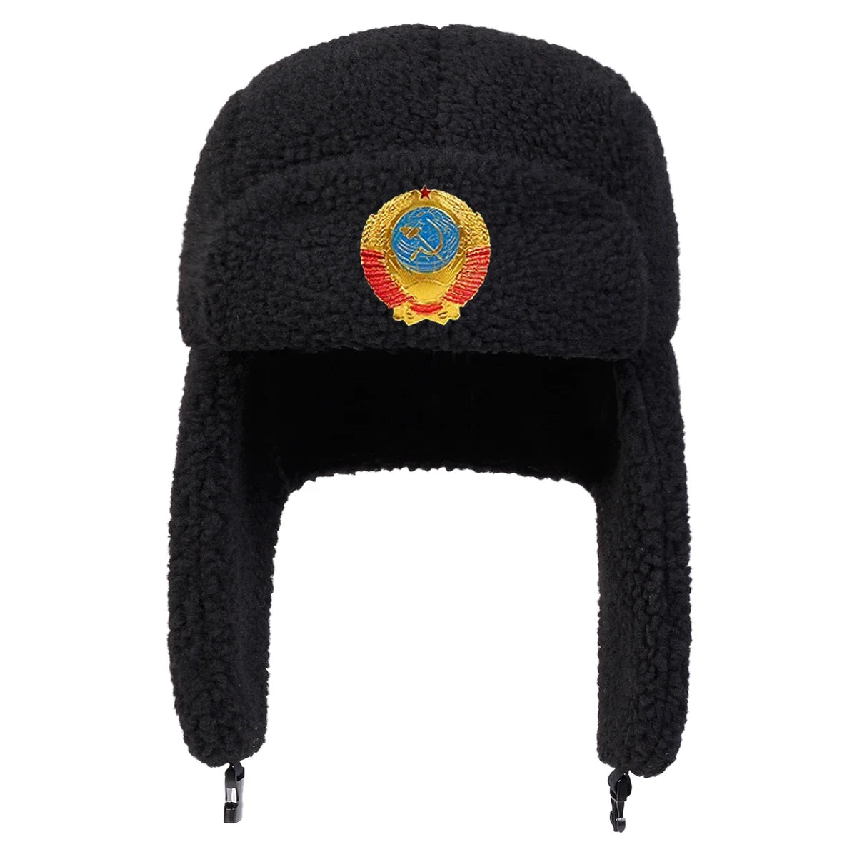 Arrow Badge Lamb Fleece Winter Bomber Hat