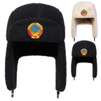 Arrow Badge Lamb Fleece Winter Bomber Hat