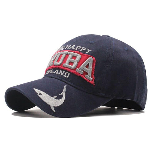 Navy blue Aruba Shark Baseball Cap