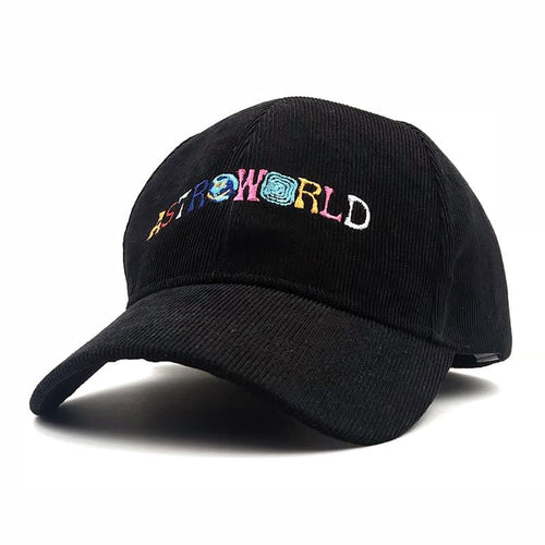 Black Corduroy Baseball Cap