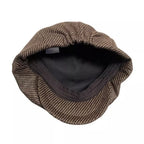 Atwood Brown Herringbone Wool Newsboy Cap