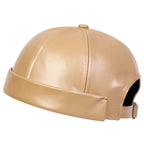 Auckland Leather Brimless Docker Cap