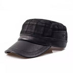 Austen Retro Genuine Leather Army Cap